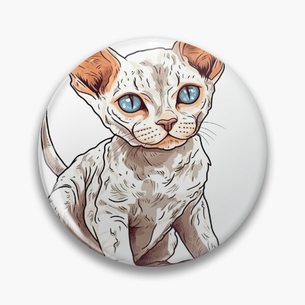 Item preview, Devon Rex Cartoon Tee - Funny Feline designed and sold by DooodleGod.
