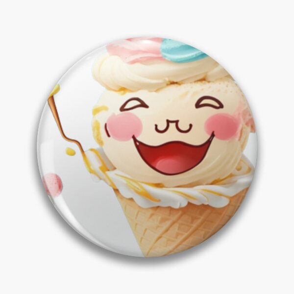 Item preview, Ice Cream with Smile - Sweet Treat Art Print designed and sold by aiprintiq.
