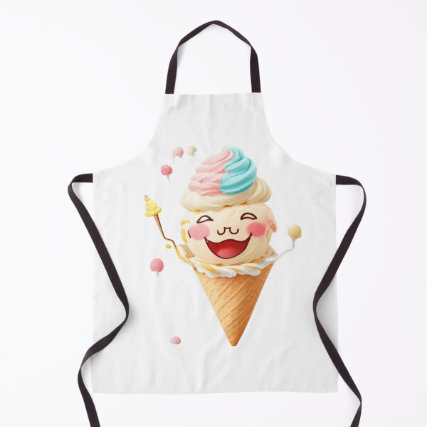 Item preview, Ice Cream with Smile - Sweet Treat Art Print designed and sold by aiprintiq.
