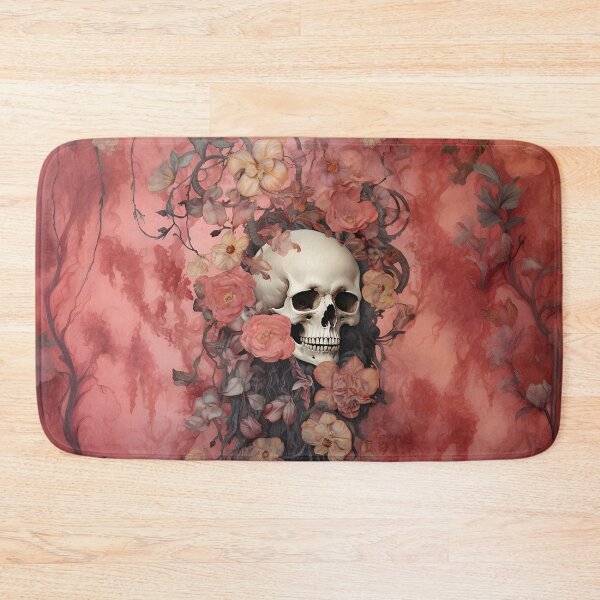 Item preview, Peach of Life: Vintage Floral Skull designed and sold by 20th-eclipse.