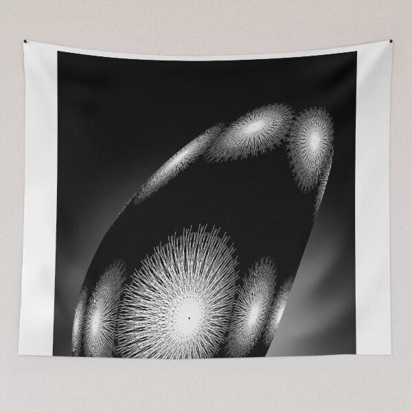 Item preview, White pattern Design in black background designed and sold by Rav33822.