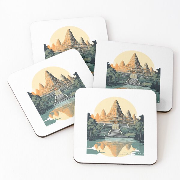 Item preview, Cubist Angkor Wat - Geometric Wonders designed and sold by FamMeetsWorld.