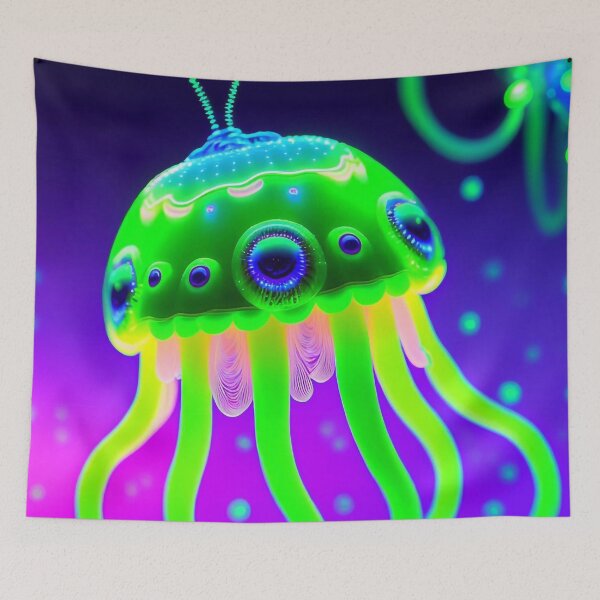 Item preview, Green jellyfish designed and sold by M-Y-A-R-T-.