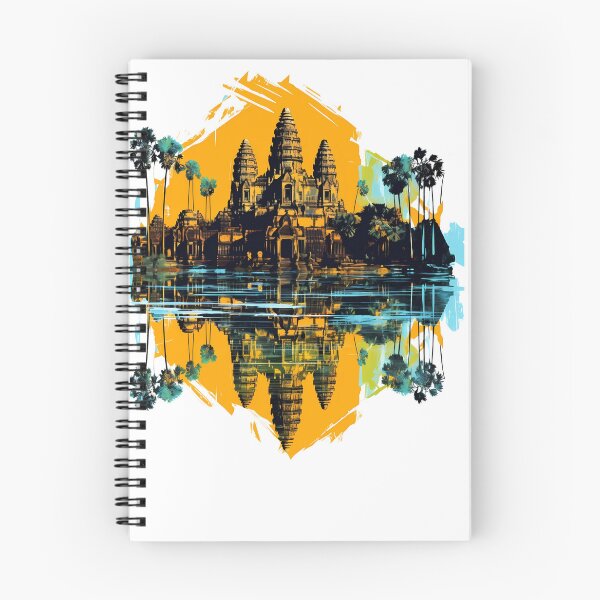 Item preview, Abstract Expressionist Angkor Wat - Historic Wonders Reimagined designed and sold by FamMeetsWorld.