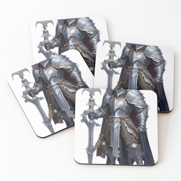 Item preview, Medieval Fantasy Knight - Epic Character Art PrintT designed and sold by aiprintiq.