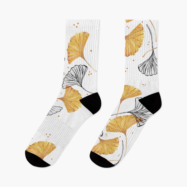 Item preview, Yellow and Black Fall Ginkgo Leaves  designed and sold by maddydoodlesoup.