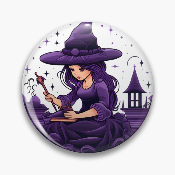 Artikelvorschau, Violet Spell: Image of a Purple Witch entworfen und verkauft von SweetMagicDream.