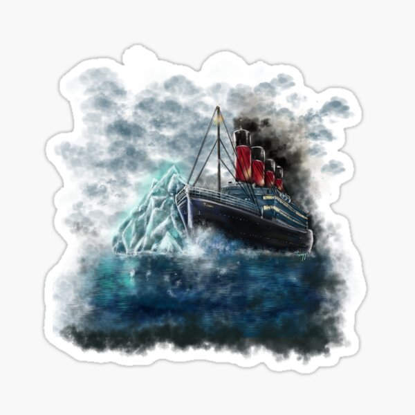 Aperçu de l'œuvre Titanic rencontre un iceberg créée et vendue par Themys24.