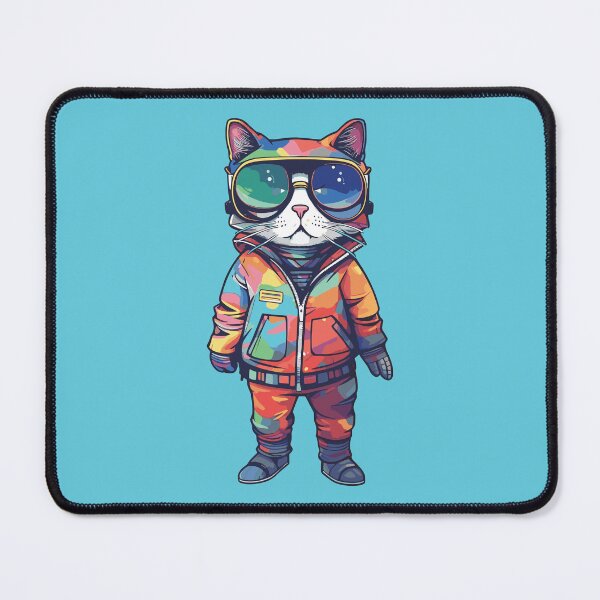 Item preview, Futuristic Multicolor Cats #7 cat hero designed and sold by SOVISART.