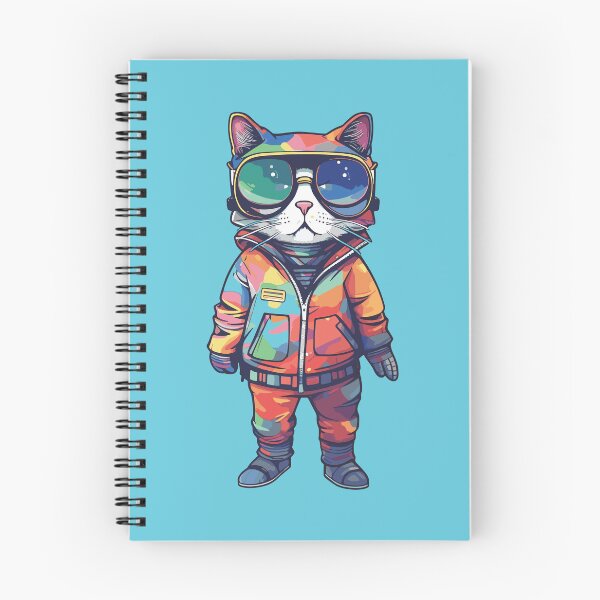 Item preview, Futuristic Multicolor Cats #7 cat hero designed and sold by SOVISART.