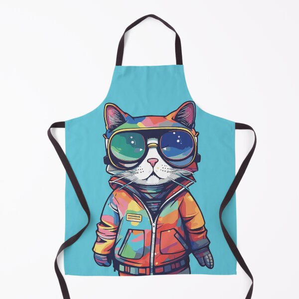 Item preview, Futuristic Multicolor Cats #7 cat hero designed and sold by SOVISART.
