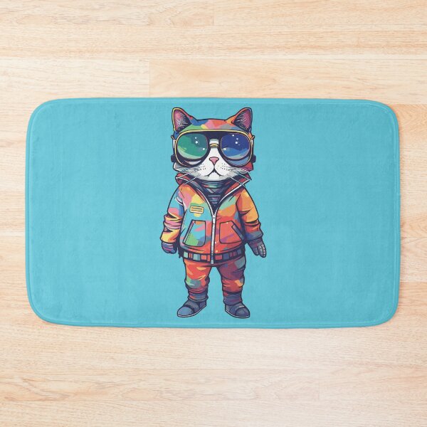 Item preview, Futuristic Multicolor Cats #7 cat hero designed and sold by SOVISART.