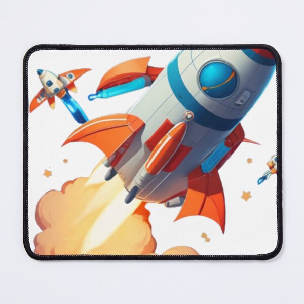 Item preview, Launching Rocket - Space Exploration Art Print designed and sold by aiprintiq.