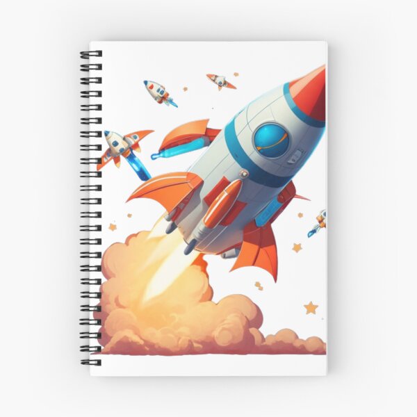 Item preview, Launching Rocket - Space Exploration Art Print designed and sold by aiprintiq.