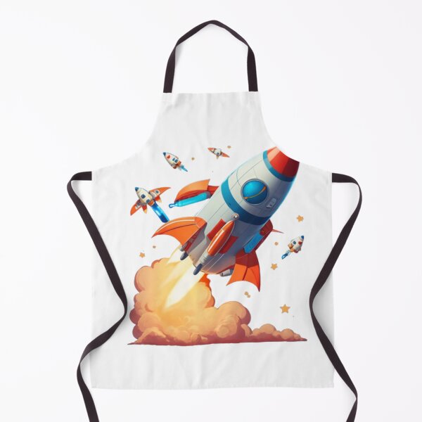 Item preview, Launching Rocket - Space Exploration Art Print designed and sold by aiprintiq.