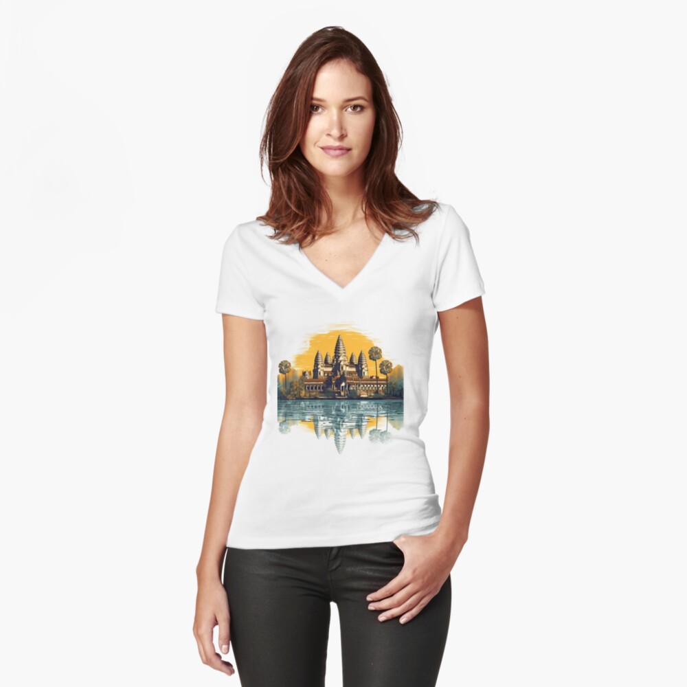 Item preview, Fitted V-Neck T-Shirt designed and sold by FamMeetsWorld.