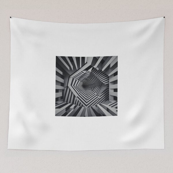 Item preview, Optical Illusion - Lines and Shapes Art Print designed and sold by aiprintiq.