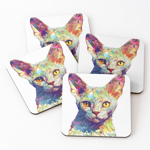 Item preview, Rex Art | Devon Rex Geometric Style Apparel & Accessories for Cat designed and sold by DooodleGod.