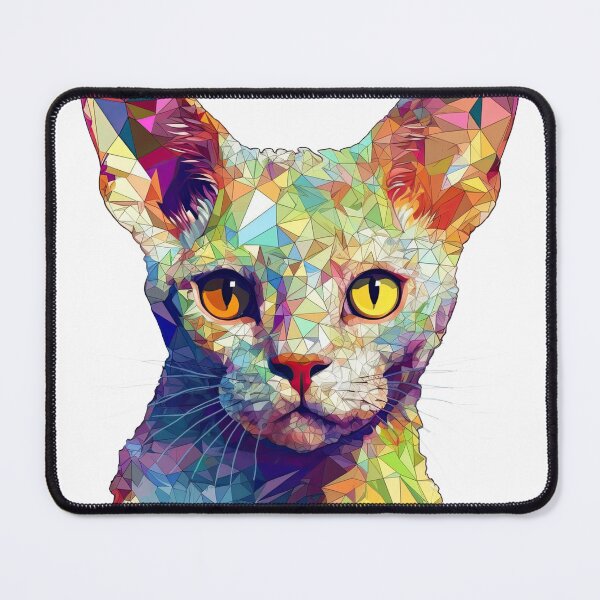Item preview, Rex Art | Devon Rex Geometric Style Apparel & Accessories for Cat Lovers designed and sold by DooodleGod.