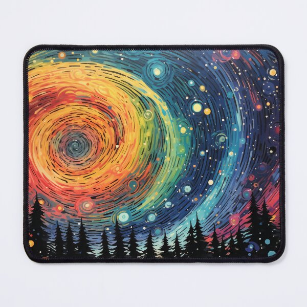 Item preview, Rainbow Space Swirl Abstract Paint designed and sold by raviolli000.