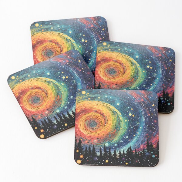 Item preview, Rainbow Space Swirl Abstract Paint designed and sold by raviolli000.