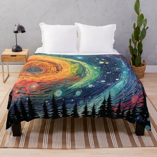 Item preview, Rainbow Space Swirl Abstract Paint designed and sold by raviolli000.