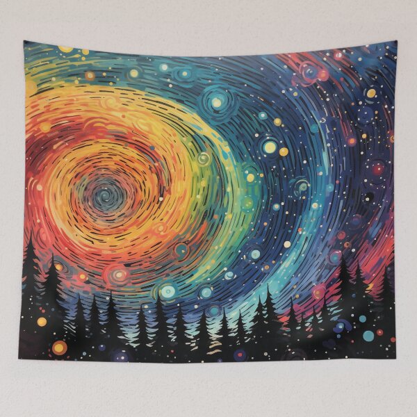 Item preview, Rainbow Space Swirl Abstract Paint designed and sold by raviolli000.