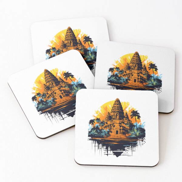 Item preview, Graffiti Style Angkor Wat - Historic Landmark with an Urban Twist designed and sold by FamMeetsWorld.