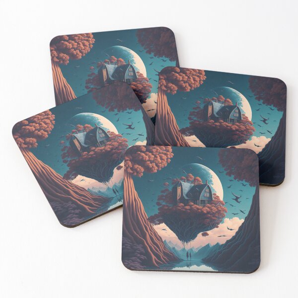 Item preview, Surreal Illustration - Dreamlike Scene Art Print designed and sold by aiprintiq.