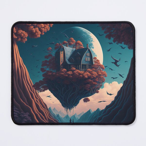 Item preview, Surreal Illustration - Dreamlike Scene Art Print designed and sold by aiprintiq.