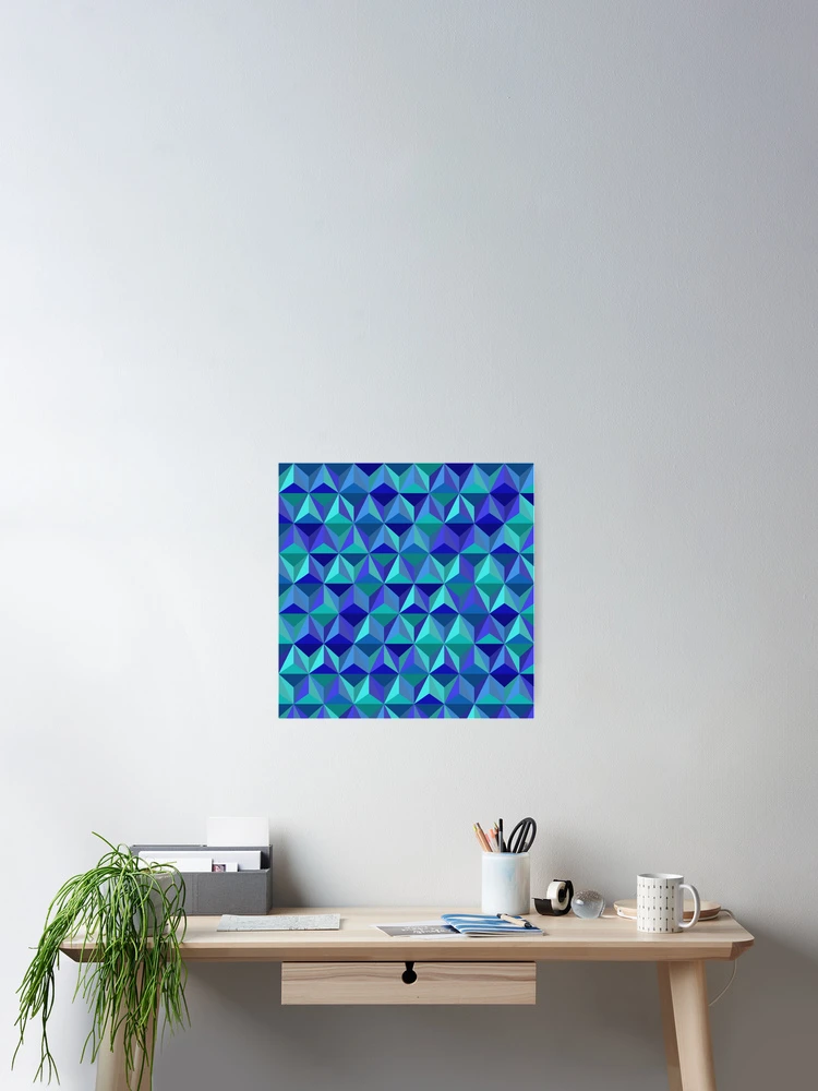 Thumbnail 2 of 3, Poster, Triangular Pattern designed and sold by CodeArtAfrik.