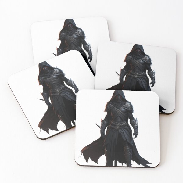 Item preview, Assassin - Full Body Dark Armor Art Print designed and sold by aiprintiq.