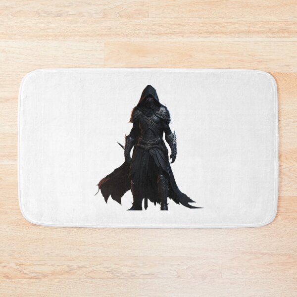Item preview, Assassin - Full Body Dark Armor Art Print designed and sold by aiprintiq.
