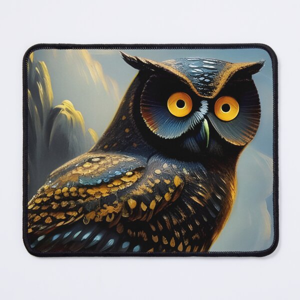 Item preview, Dark Charcoal Brown and Black Owl, Ai Generated Art  designed and sold by ACC .
