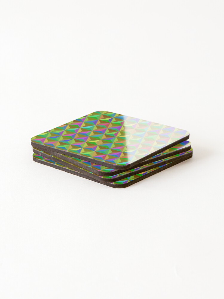 Thumbnail 4 of 5, Coasters (Set of 4), Triangular Pattern designed and sold by CodeArtAfrik.