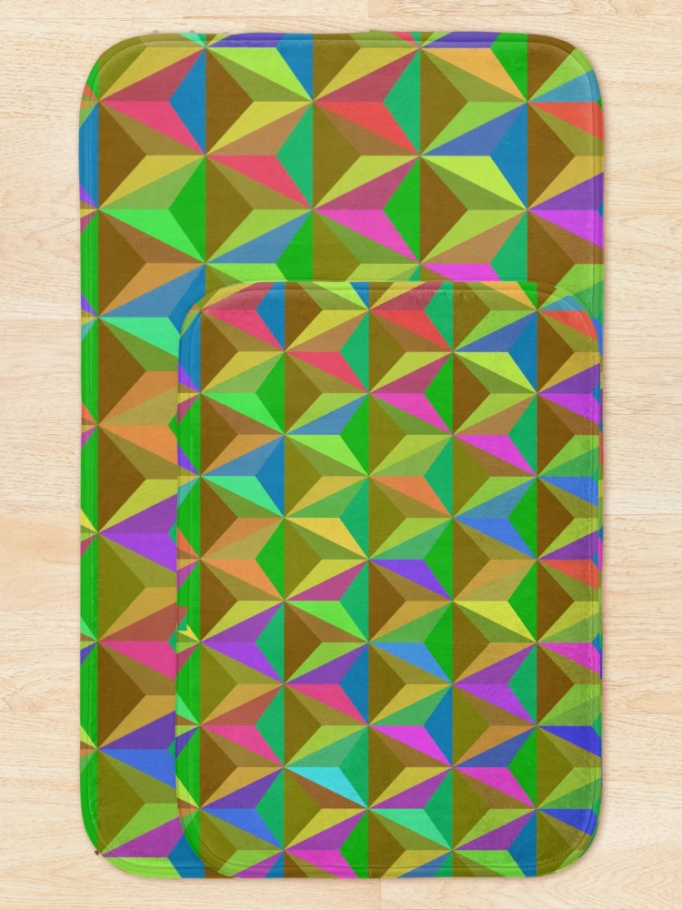 Thumbnail 5 of 6, Bath Mat, Triangular Pattern designed and sold by CodeArtAfrik.