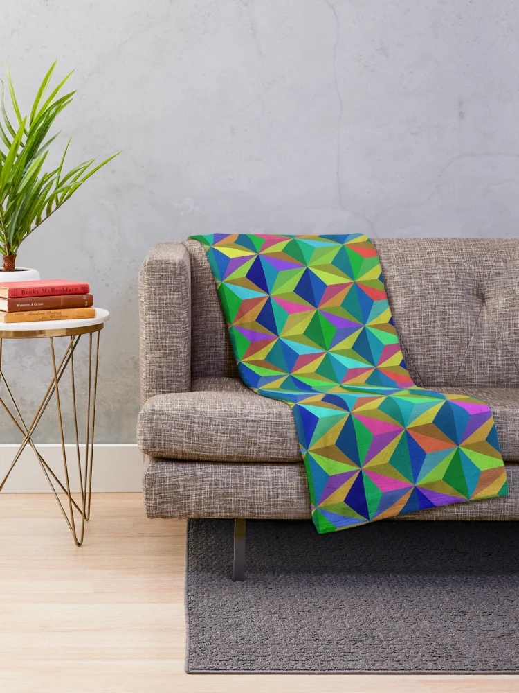 Thumbnail 2 of 6, Throw Blanket, Triangular Pattern designed and sold by CodeArtAfrik.