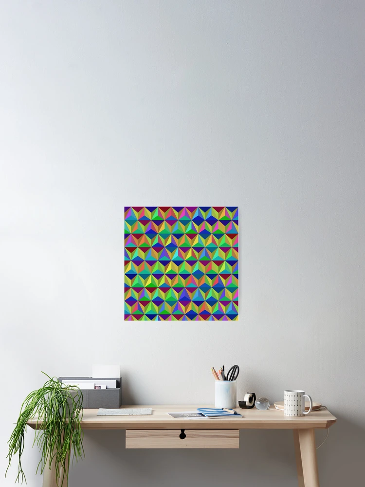Thumbnail 2 of 3, Poster, Triangular Pattern designed and sold by CodeArtAfrik.