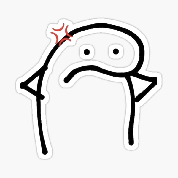 Annoyed Flork with Mug Sticker for Sale by Greyghostsco