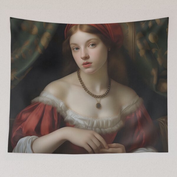 Item preview, Eternal Renaissance Beauty II: A Realistic Painting Capturing the Technical Mastery and Aesthetic Harmony of Contemporary Art Inspired by the Renaissance designed and sold by InsaneLEDP.