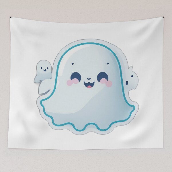 Item preview, Cute little ghost with min ghost designed and sold by FFixation.