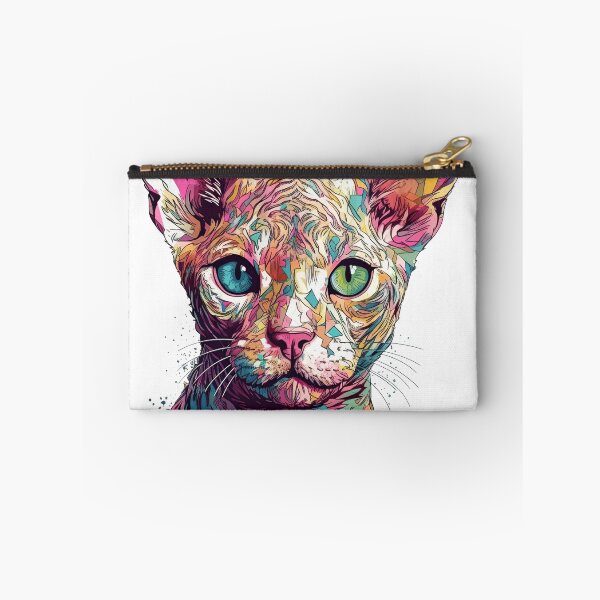 Artikelvorschau, Fun: Mixed Media Devon Rex Art for Feline Enthusiasts - Quirky Hybrid entworfen und verkauft von DooodleGod.