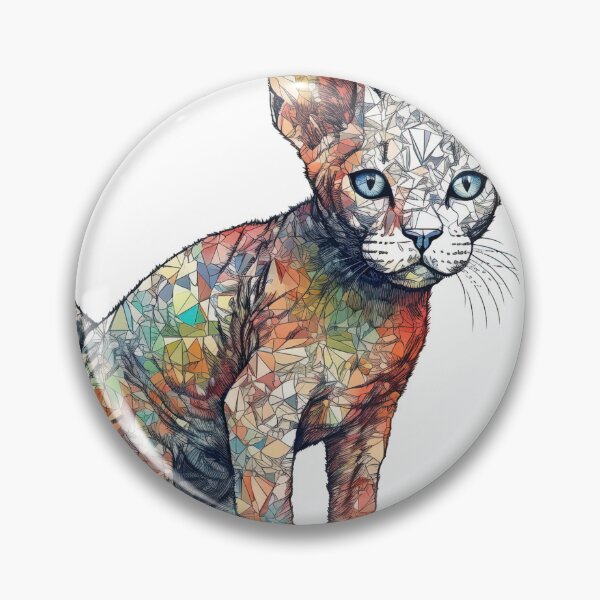 Item preview, Devon Rex Cat Mixed Media Art Print by WhimsiCat Art - Fun Design for Feline designed and sold by DooodleGod.