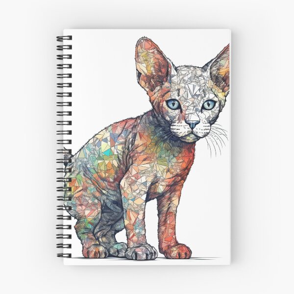 Item preview, Devon Rex Cat Mixed Media Art Print by WhimsiCat Art - Fun Design for Feline designed and sold by DooodleGod.