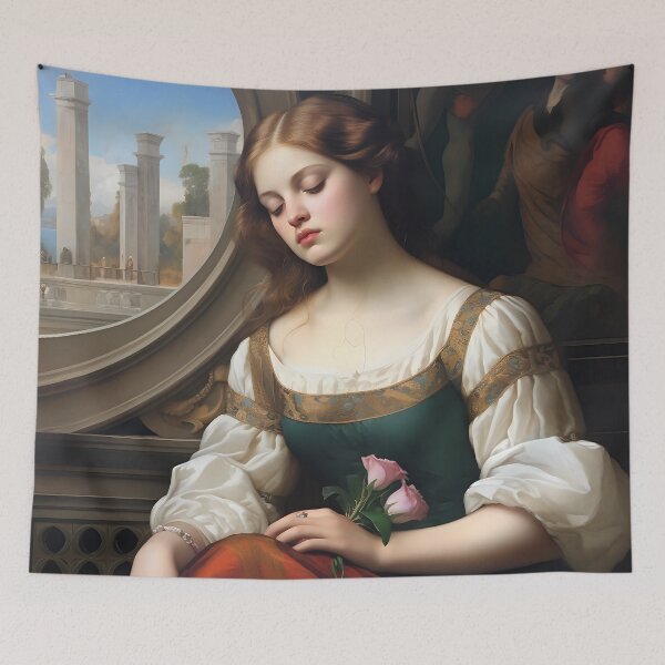 Item preview, Eternal Renaissance Beauty III: A Realistic Painting Capturing the Technical Mastery and Aesthetic Harmony of Contemporary Art Inspired by the Renaissance designed and sold by InsaneLEDP.