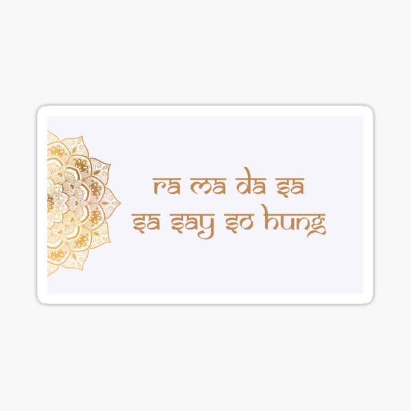 Ra ma da sa sa say so hung Mantra Kundalini Sticker