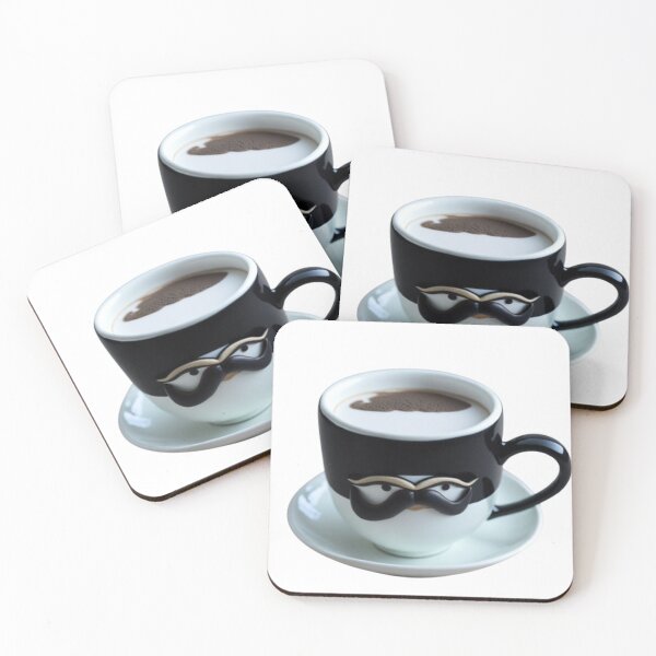 Item preview, Coffee Cup with a Mustache - Funny and Quirky Art Print designed and sold by aiprintiq.