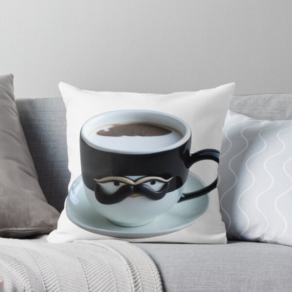 Item preview, Coffee Cup with a Mustache - Funny and Quirky Art Print designed and sold by aiprintiq.
