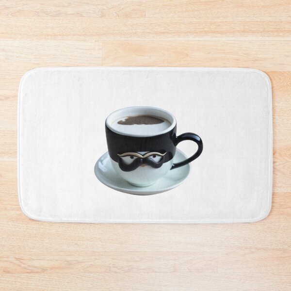 Item preview, Coffee Cup with a Mustache - Funny and Quirky Art Print designed and sold by aiprintiq.