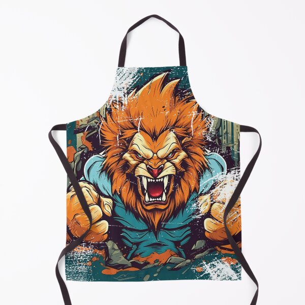 Item preview, Fierce Retro Lion | Distressed Urban Rage designed and sold by PopPopGfx.